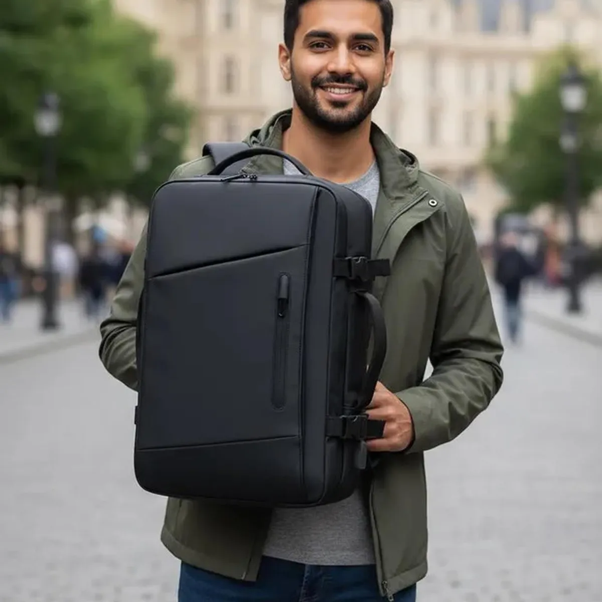 JAGIMA - Mochila de Cabina GO 45x35x20 Avion Expandible Impermeable 40L