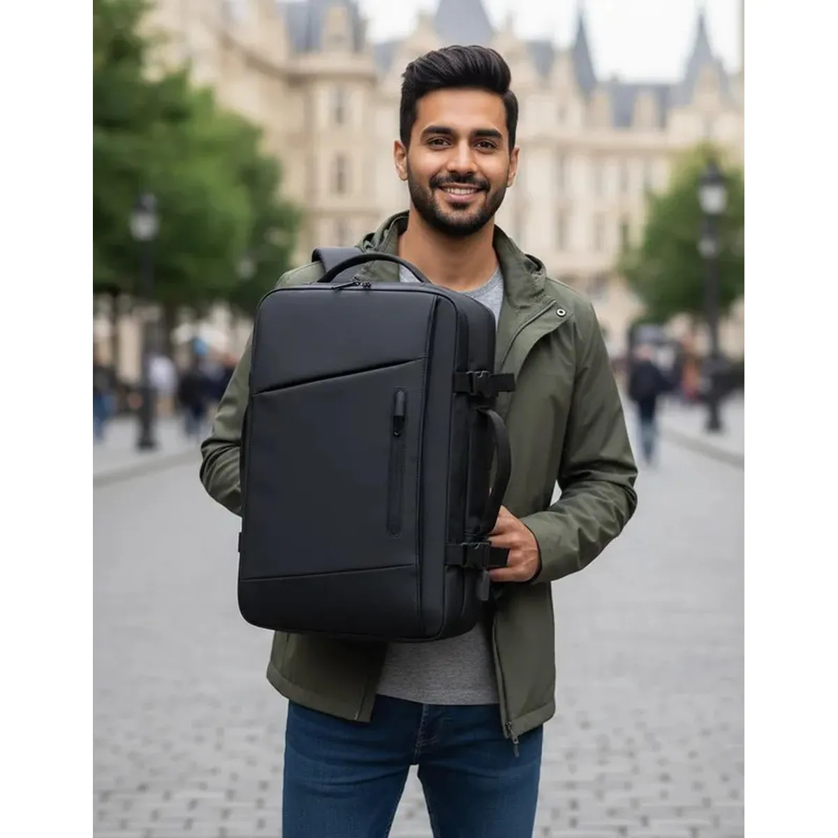 JAGIMA - Mochila de Cabina GO 45x35x20 Avion Expandible Impermeable 40L