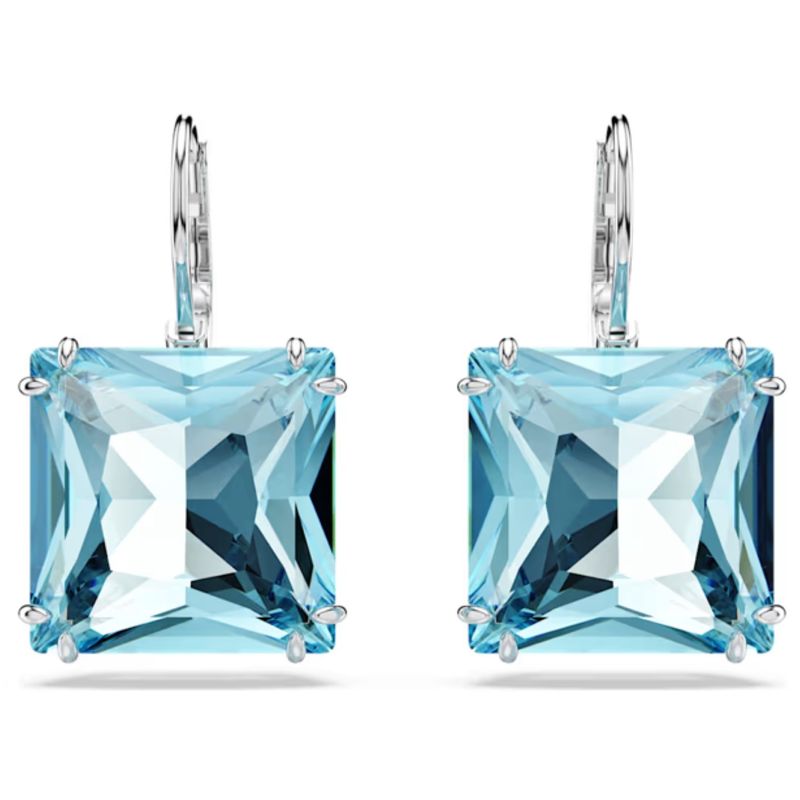 JB JOYAS BARON - Aros Swarovski Cuadrado Aqua