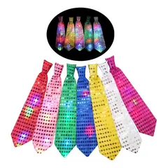 GENERICO - Pack 6 Corbata Luminosa Led Fiesta Celebración Cotillón
