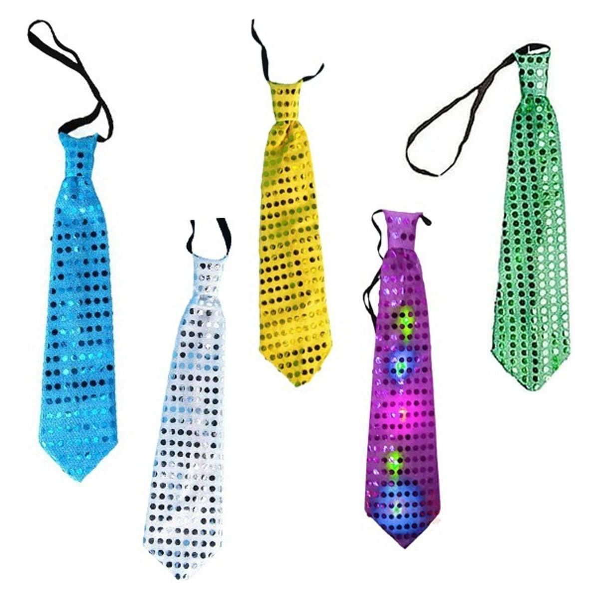 GENERICO - Pack 6 Corbata Luminosa Led Fiesta Celebración Cotillón