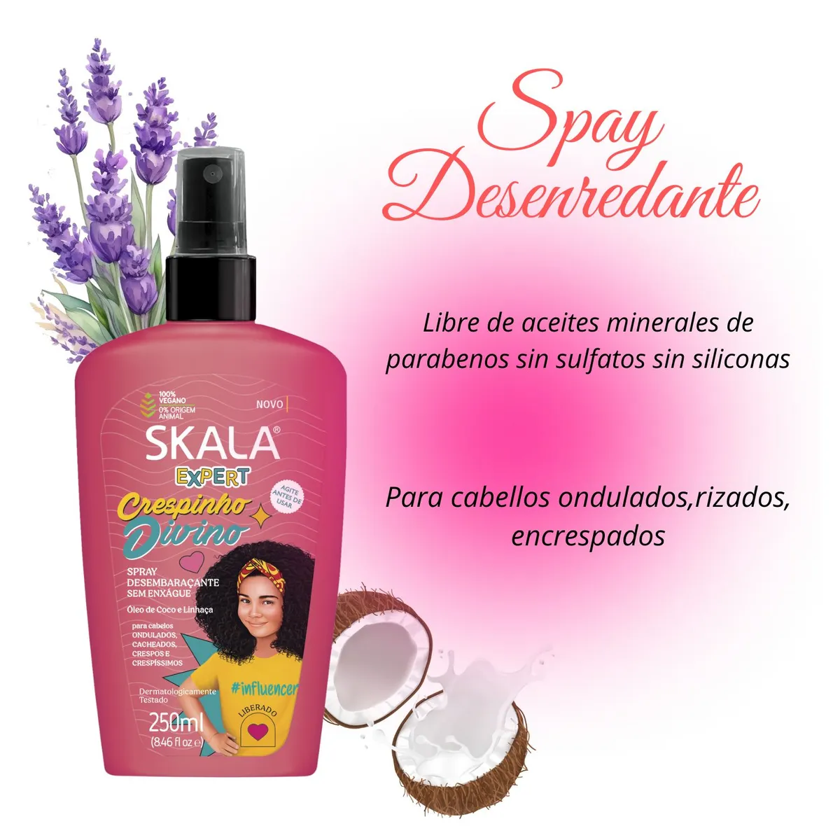 SKALA - Spray Skala Desenrrendante Sin Enjuague 250ml  Hidrata Suaviza
