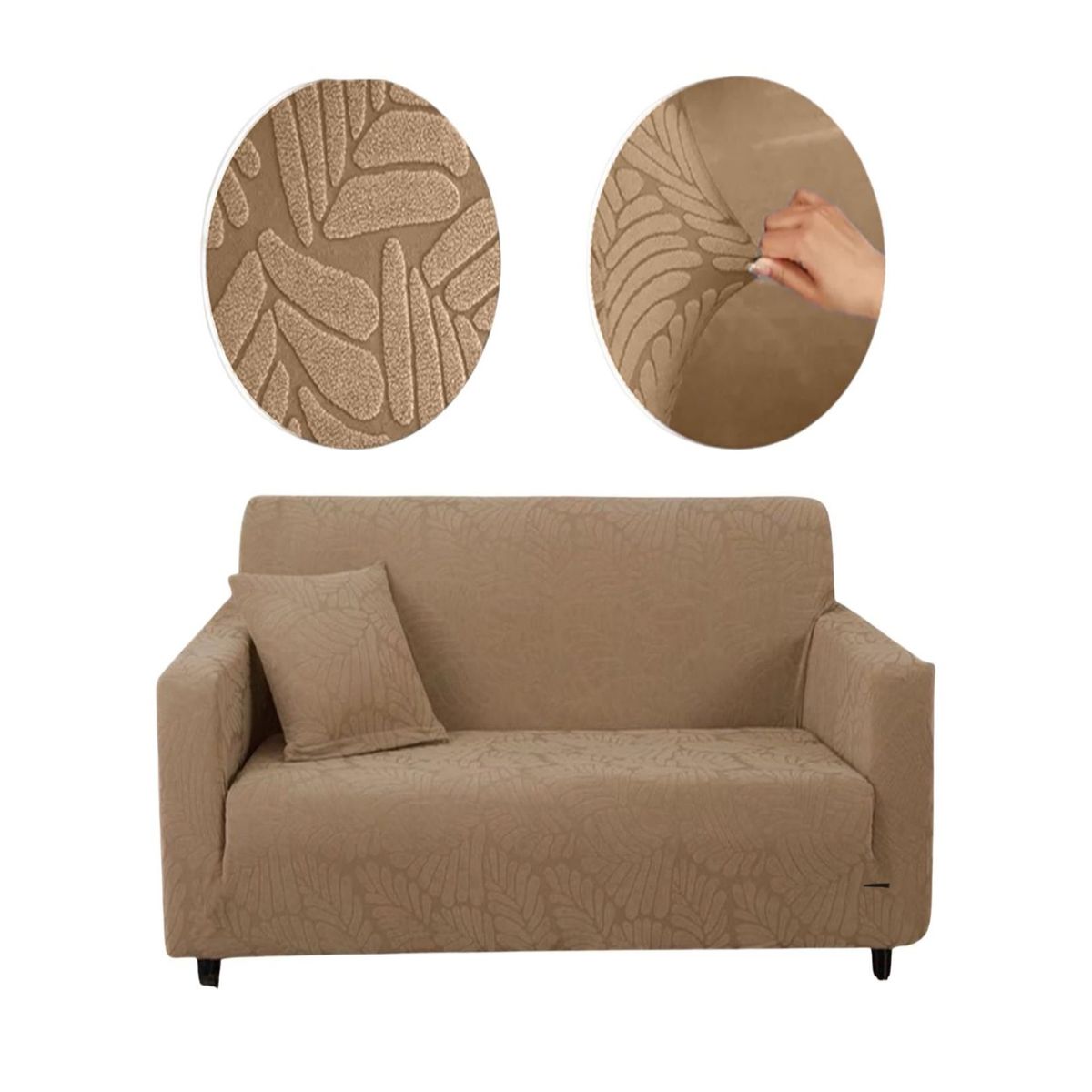 GENERICO - Funda Sofá 3 Cuerpos Texturizada Ajustable 6n8