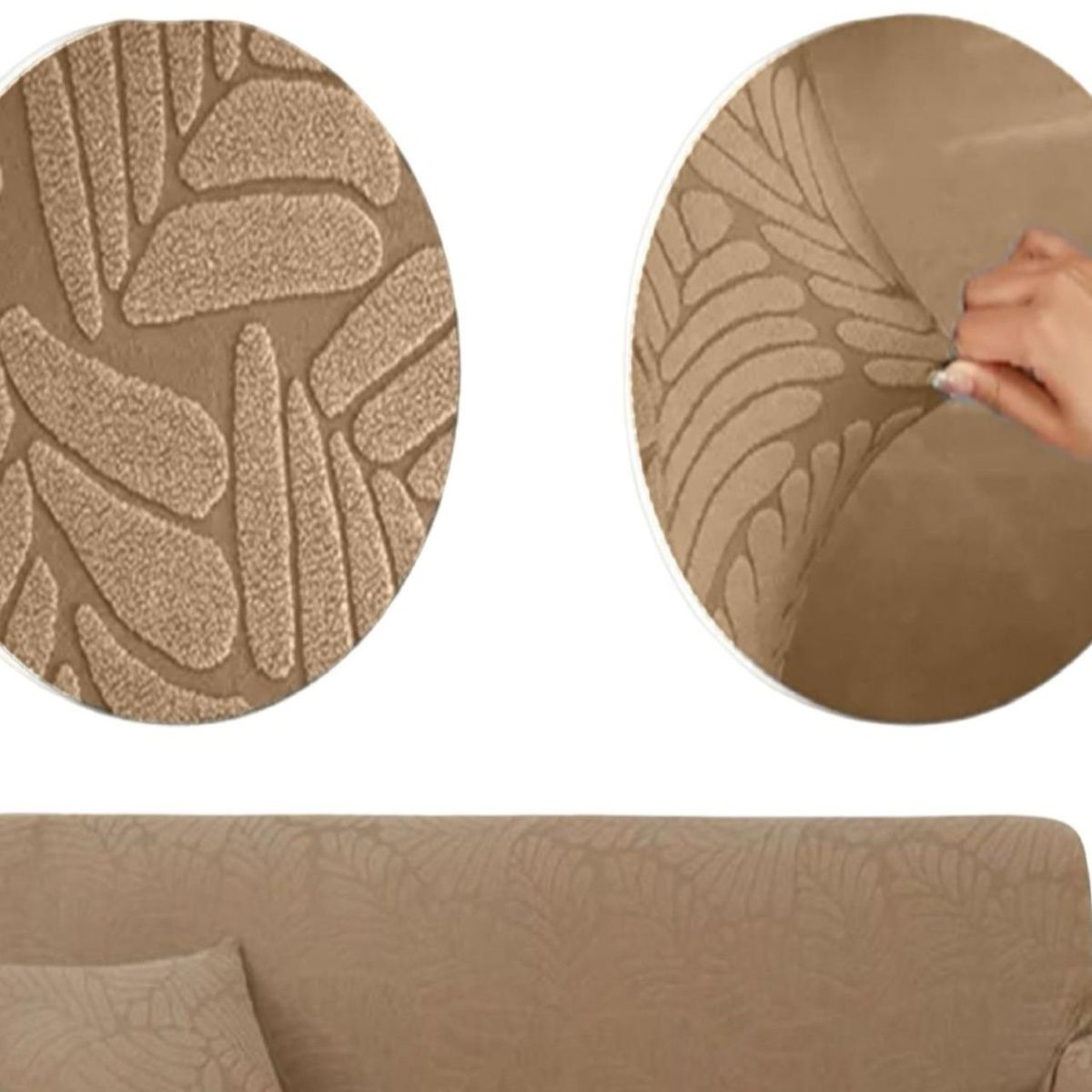 GENERICO - Funda Sofá 3 Cuerpos Texturizada Ajustable 6n8