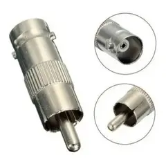 GENERICO - Pack de 50 Adaptadores BNC a RCA macho - 50 unidades