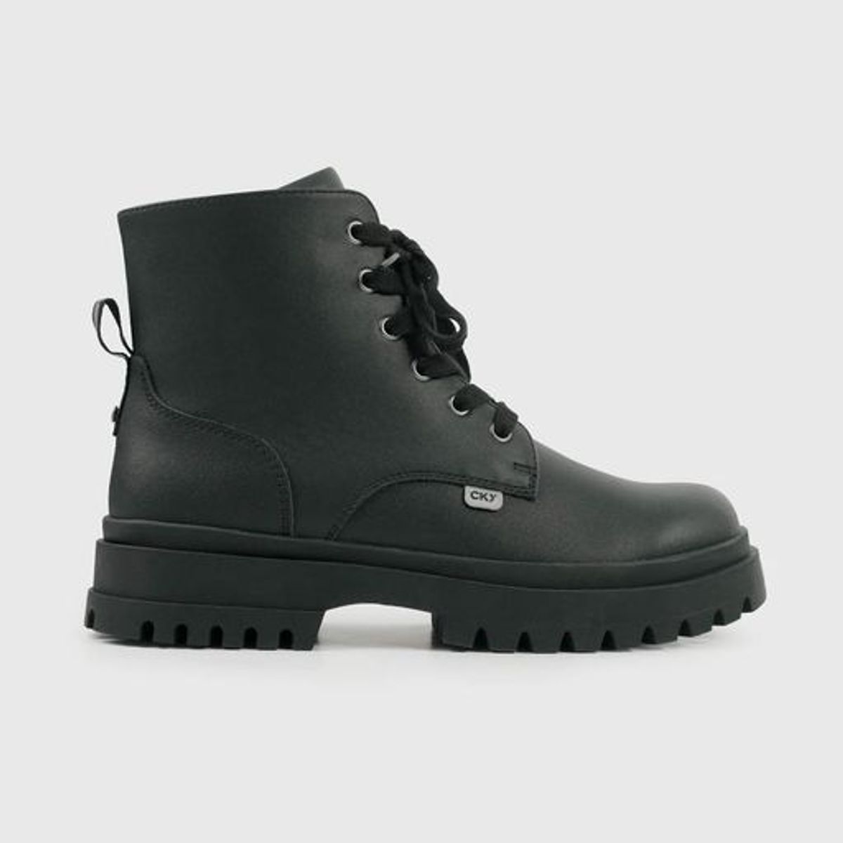 COLLOKY - Botín Escolar Negro con Plataforma y Cordones Niña 34 al 41