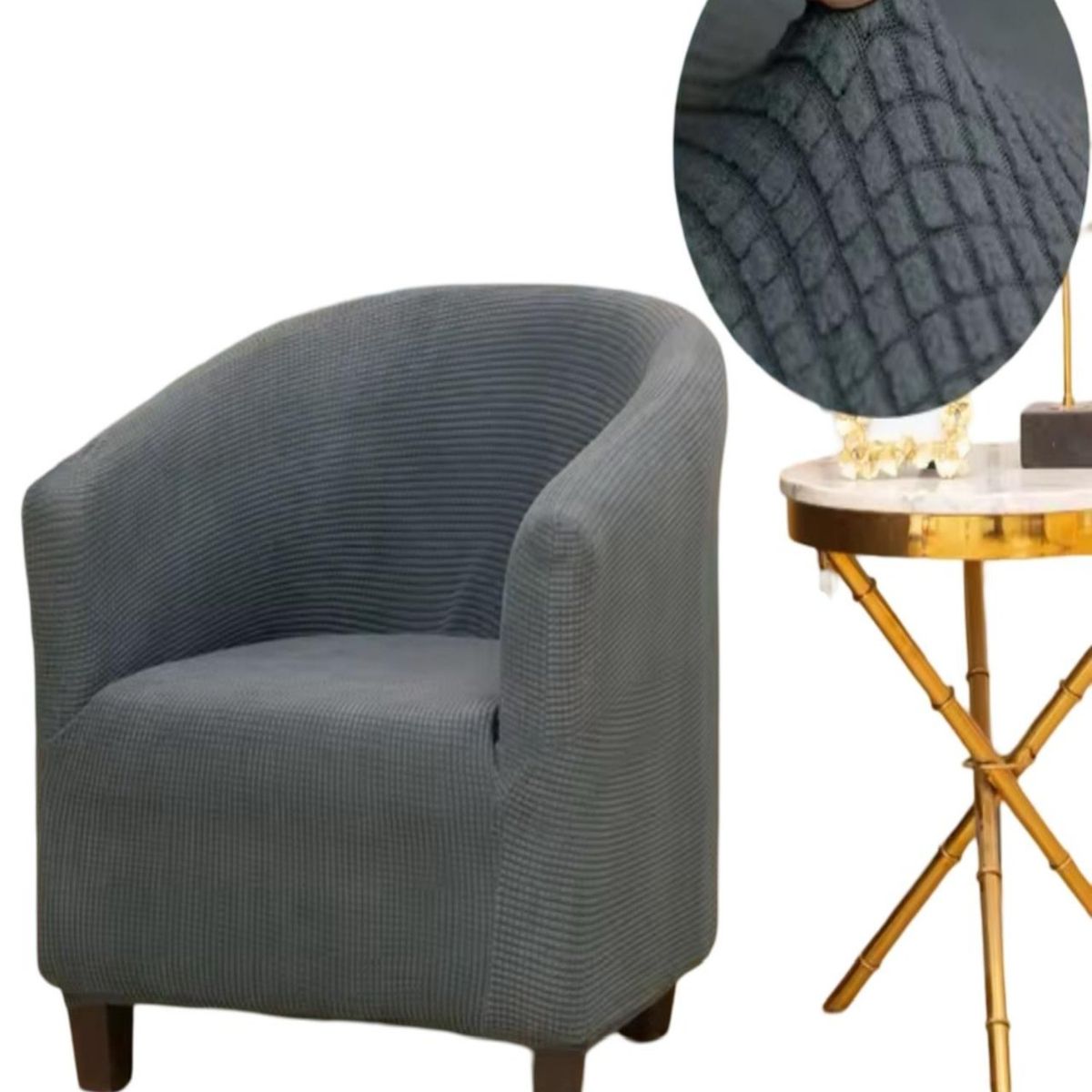 GENERICO - Set de 2 Funda Poltrona Sofa Texturizada Ajustable