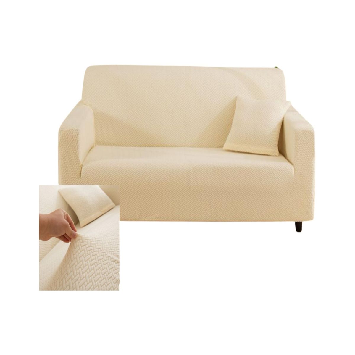 GENERICO - Funda Sofá 3 Cuerpos Texturizada Ajustable