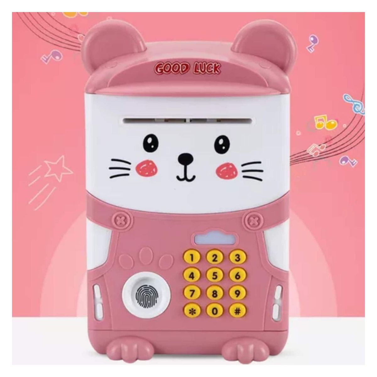 GENERICO - Alcancía Electrónica Gatitos Niños Huella Clave Numérica