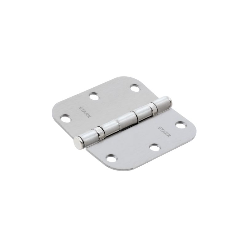 GENERICO - 3 Bisagra con rodamientos de 3x3 canto redondo Acero inox