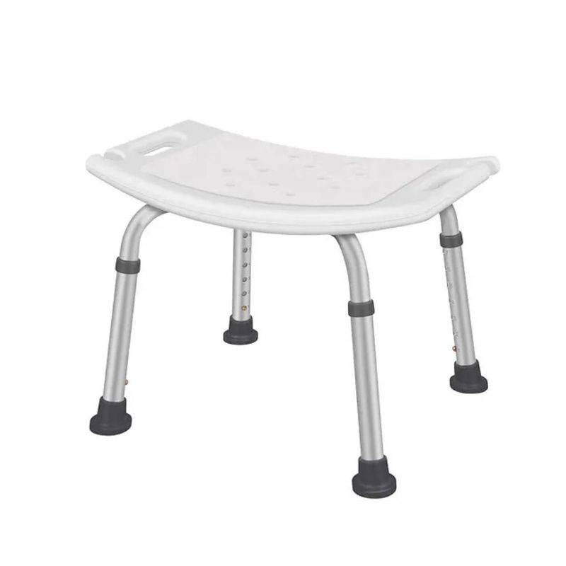 GENERICO - Silla De Ducha Con Apoya Brazos Sin Respaldo Baño Ajustable