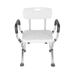 GENERICO - Silla De Ducha Con Apoya Brazos Respaldo Para Baño Ajustable