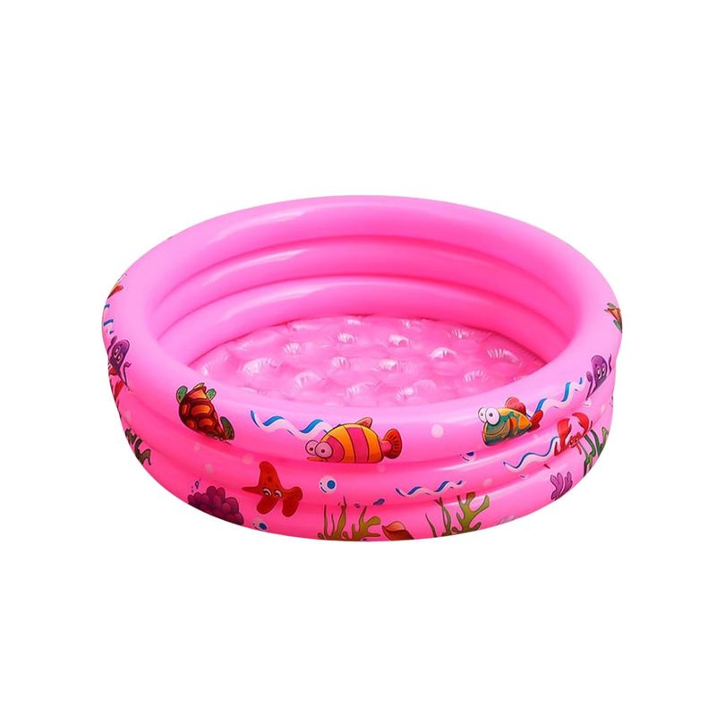 GENERICO - Piscina Infantil Inflable 120cm Verano Resistente Niños Rosa