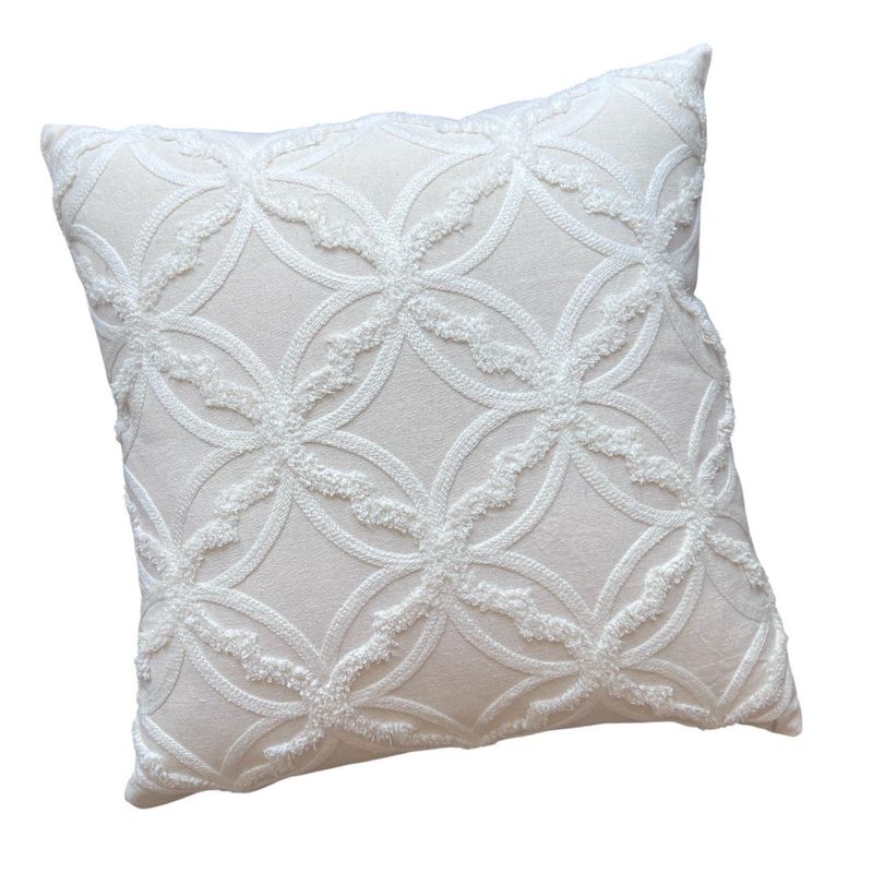 MANDIRHOME - Funda de Cojín Bordado Minimal Crudo 3.0 45x45cms