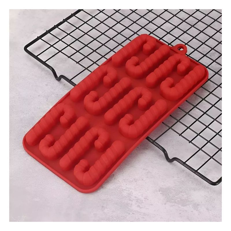GENERICO - Moldes De Chocolate Moldes Baston Navideño Silicona