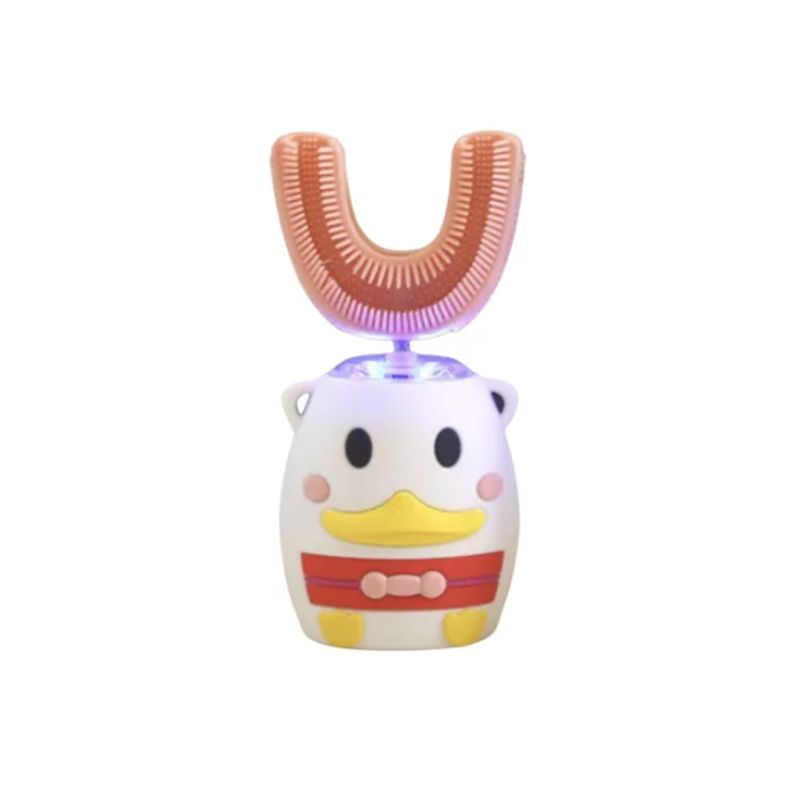 GENERICO - Cepillo Dental Electrico Niño Cepillo Ultrasonico Cepillo Patito Rosa