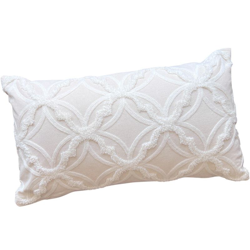 MANDIRHOME - Funda de Cojín Bordado Minimal Crudo 3.0 50x30cms