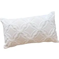 MANDIRHOME - Funda de Cojín Bordado Minimal Crudo 3.0 50x30cms