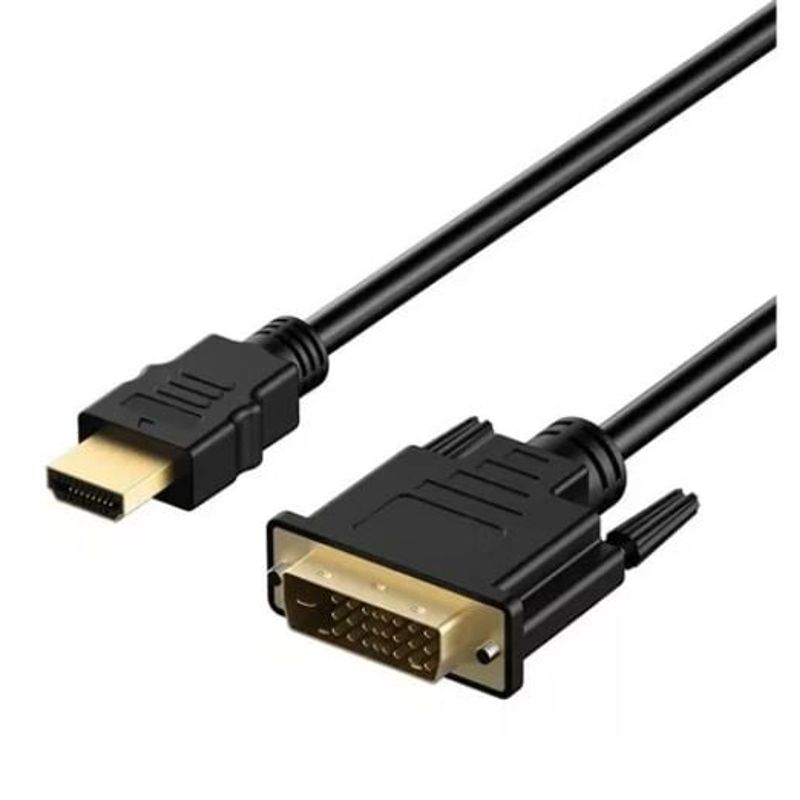 GENERICO - Cable Adaptador Hdmi Macho A Dvi Macho Reversible 15m