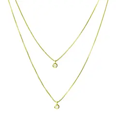 ANDREA COGGIOLA JOYAS - Collar Doble Punto De Luz Veneciana Enchapado Oro 18K