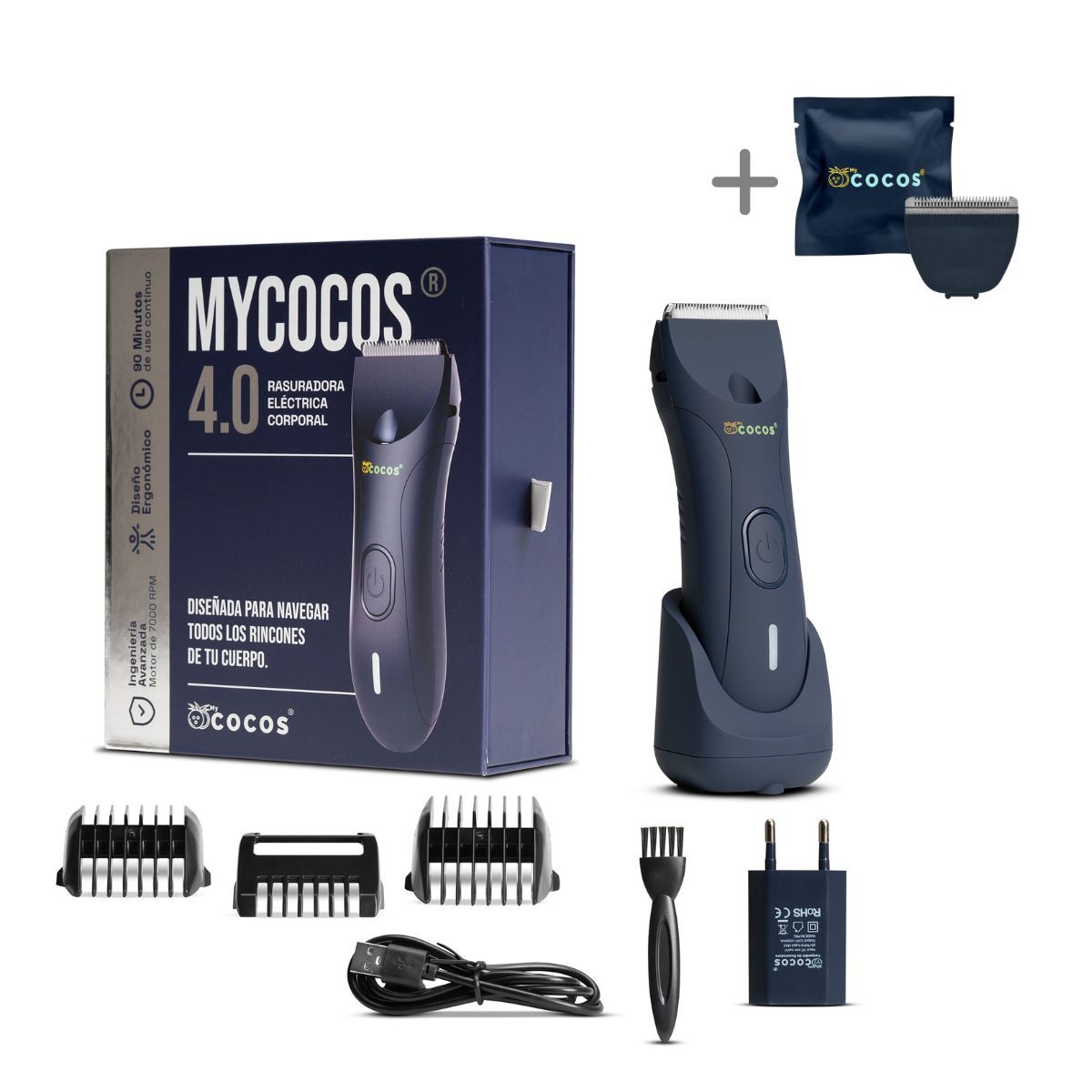 MYCOCOS - Esencial Kit MyCOCOS® 4.0 Rasuradora Inalámbrica 1 Hojilla