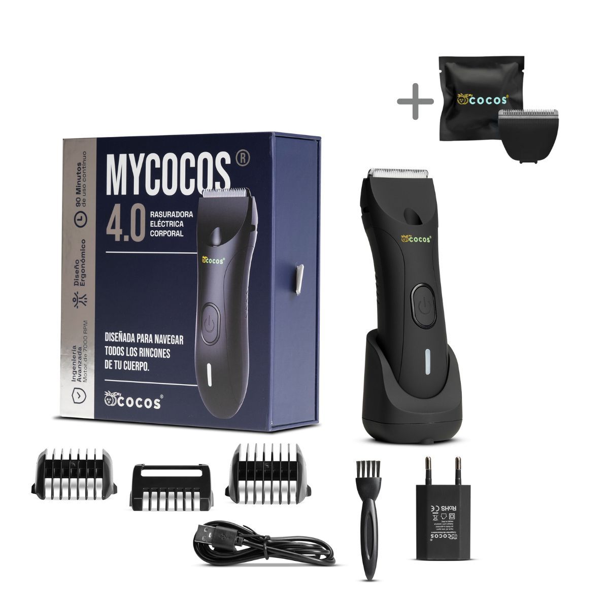 MYCOCOS - Esencial Kit MyCOCOS® 4.0 Rasuradora Inalámbrica 1 Hojilla