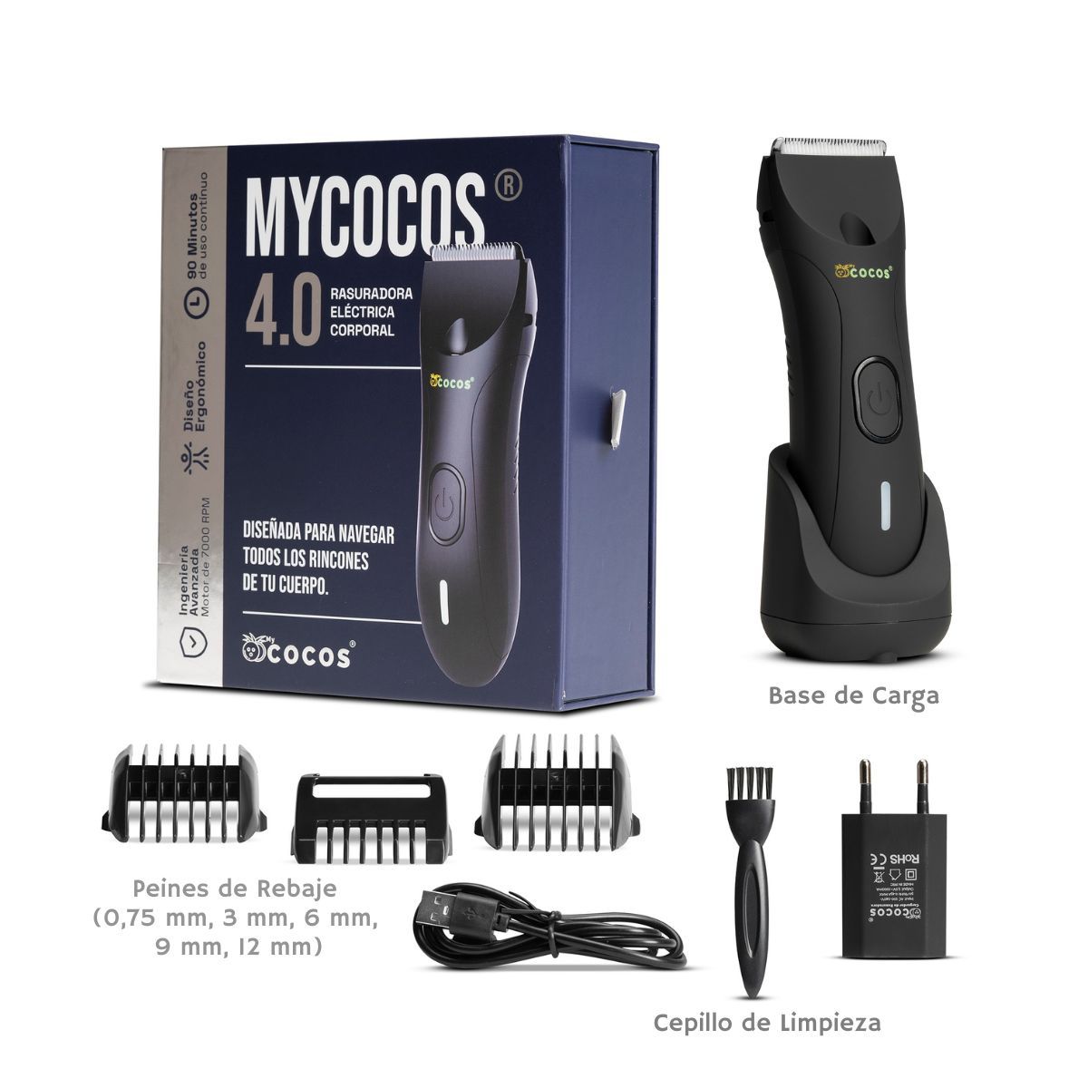 MYCOCOS - Esencial Kit MyCOCOS® 4.0 Rasuradora Inalámbrica 1 Hojilla