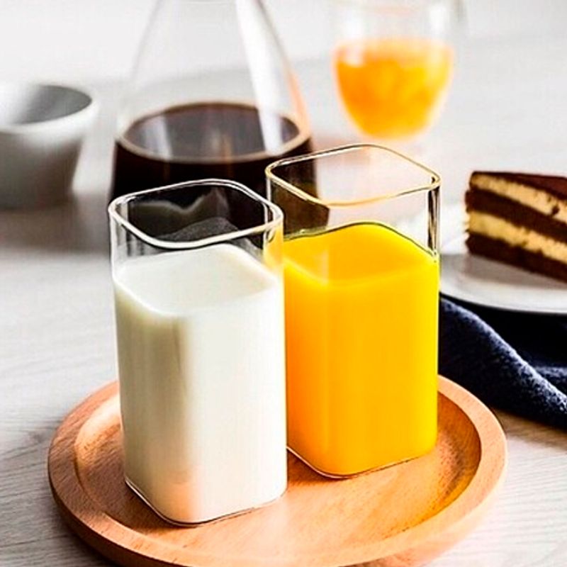PERFECT CLASS - Set 6 Vasos Cuadrados Altos 400ml