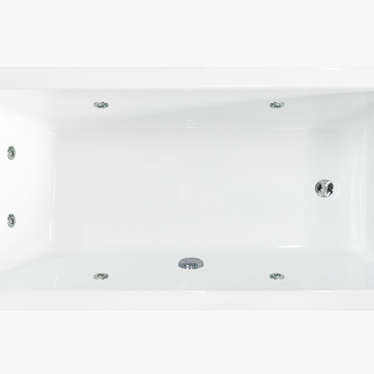 BUCK Y BUCK - Tina de Hidromasaje (170x80x45cm) 8 Inyectores, Motor Derecha