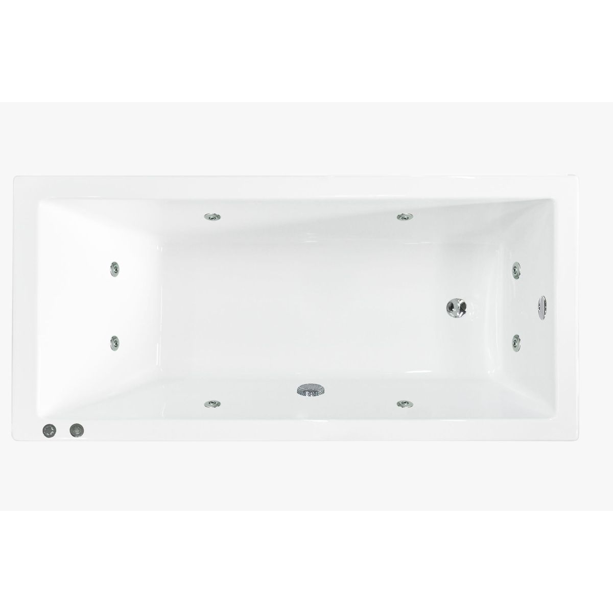 BUCK Y BUCK - Tina de Hidromasaje (170x80x45cm) 8 Inyectores, Motor Derecha