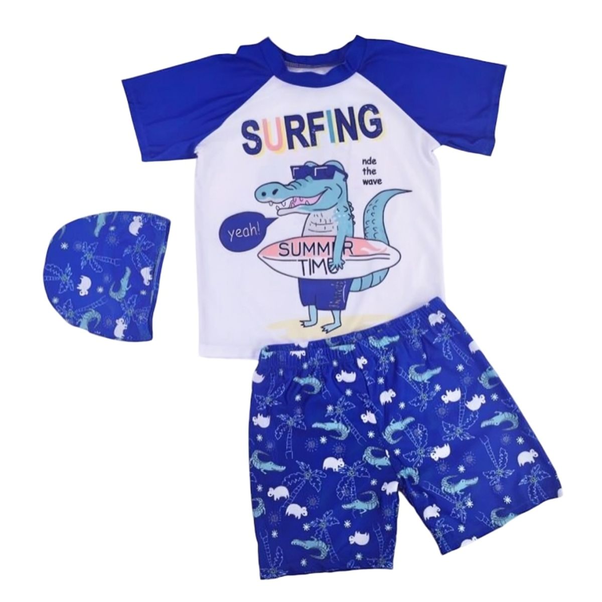 KIBOU - Traje De Baño Bañador De 3 Piezas Para Niños