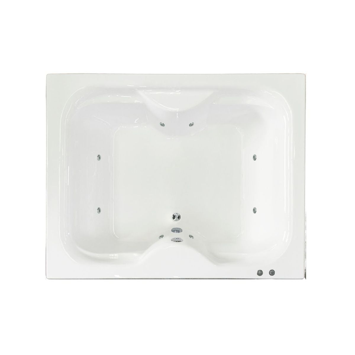 BUCK Y BUCK - Tina de Hidromasaje (195x155x50cm) 8 Inyectores, Motor Derecha