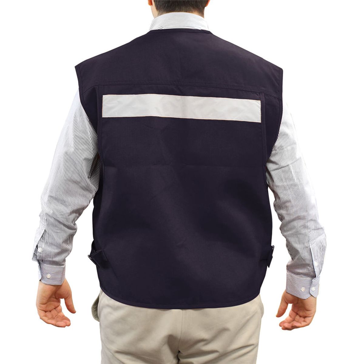 ALASKA - Chaleco Geólogo Poplin con Cinta Azul