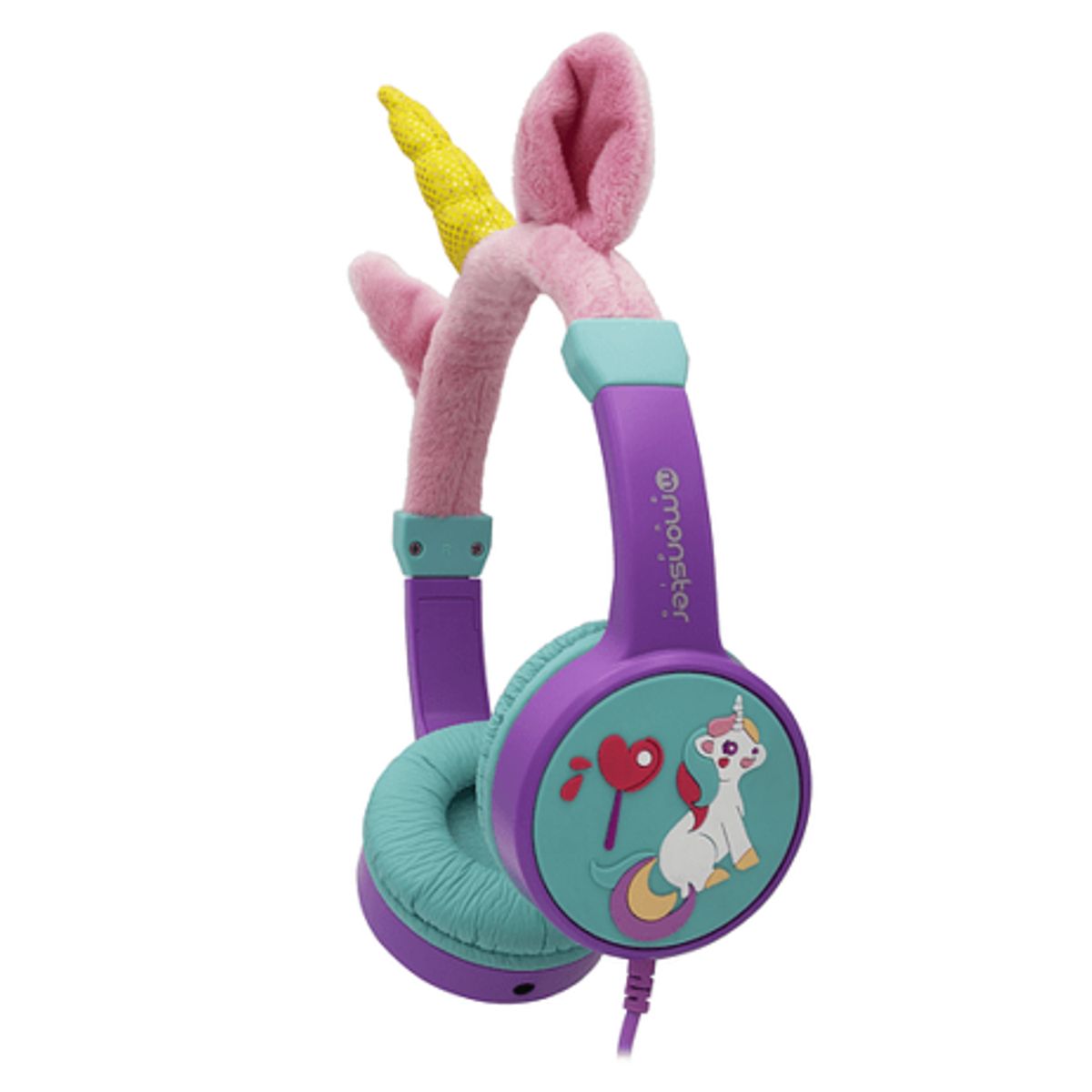 MONSTER - Audifonos Over Ear para Niños Monster Audio CoolKid Unicorn Purpura