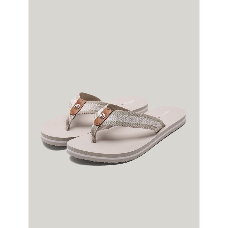 TOMMY HILFIGER - Sandalias Planas Con Logo Verde Tommy Hilfiger