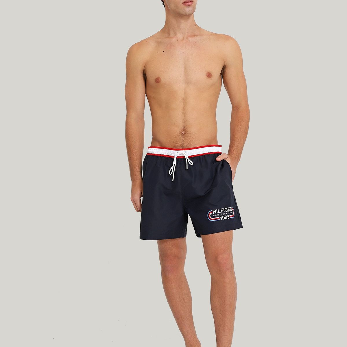 TOMMY HILFIGER - Traje De Baño Con Cordón Ajustable Azul Tommy Hilfiger