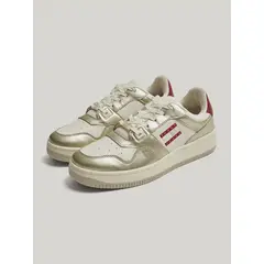 TOMMY HILFIGER - Zapatillas Retro De Cuero Multicolor