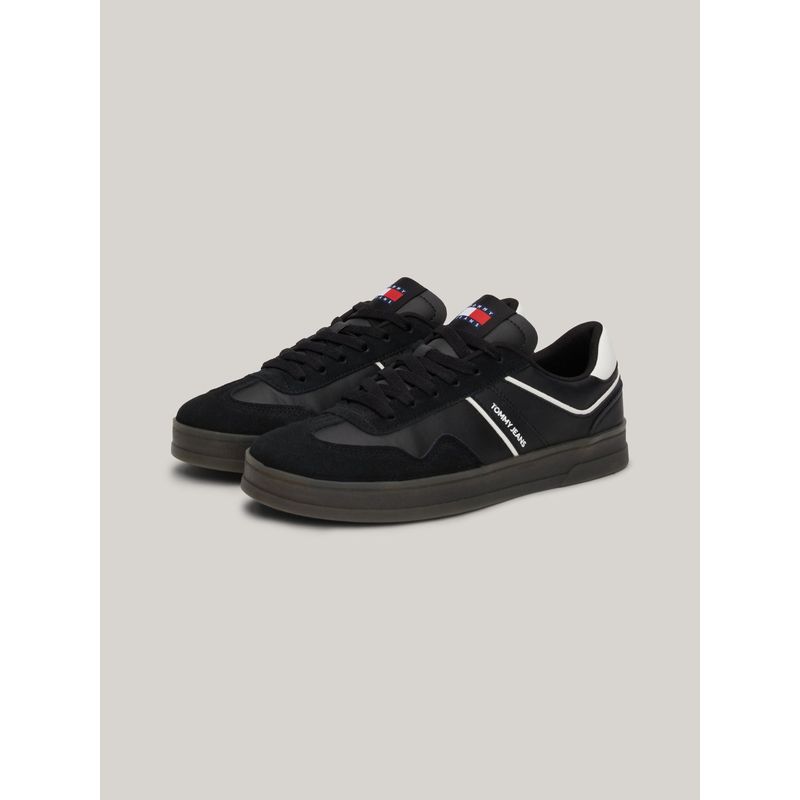 TOMMY HILFIGER - Zapatillas Texturizadas Con Logo Negro Tommy Hilfiger