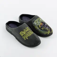 IRON MAIDEN - Pantufla Hombre Calaveras Gris