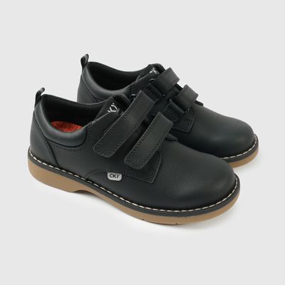 Imagen 1 del producto Zapato Escolar Negro de Cuero Doble Velcro