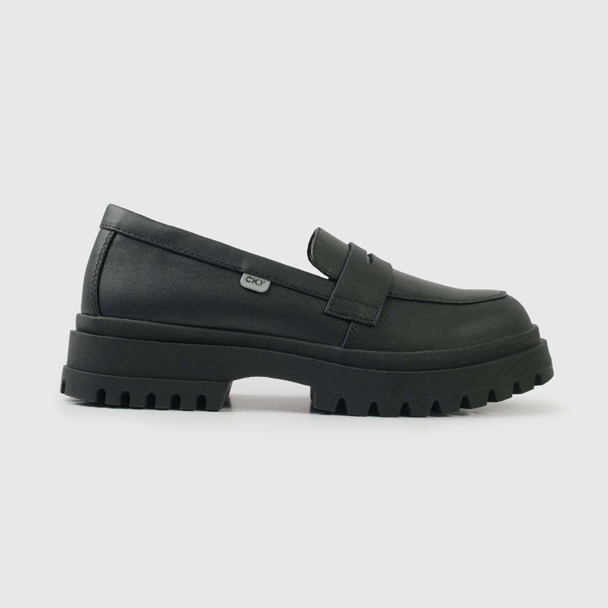 COLLOKY - Mocasín Escolar Negro con Plataforma