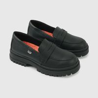 Mocasín Escolar Negro con Plataforma