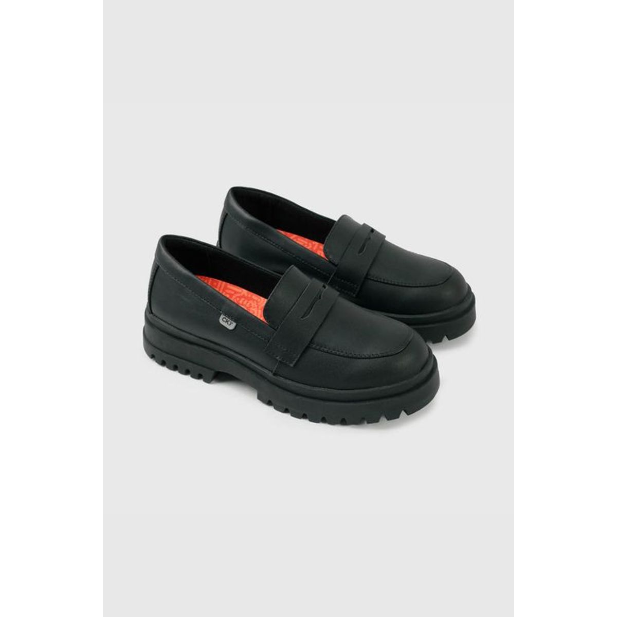 COLLOKY - Mocasín Escolar Negro con Plataforma