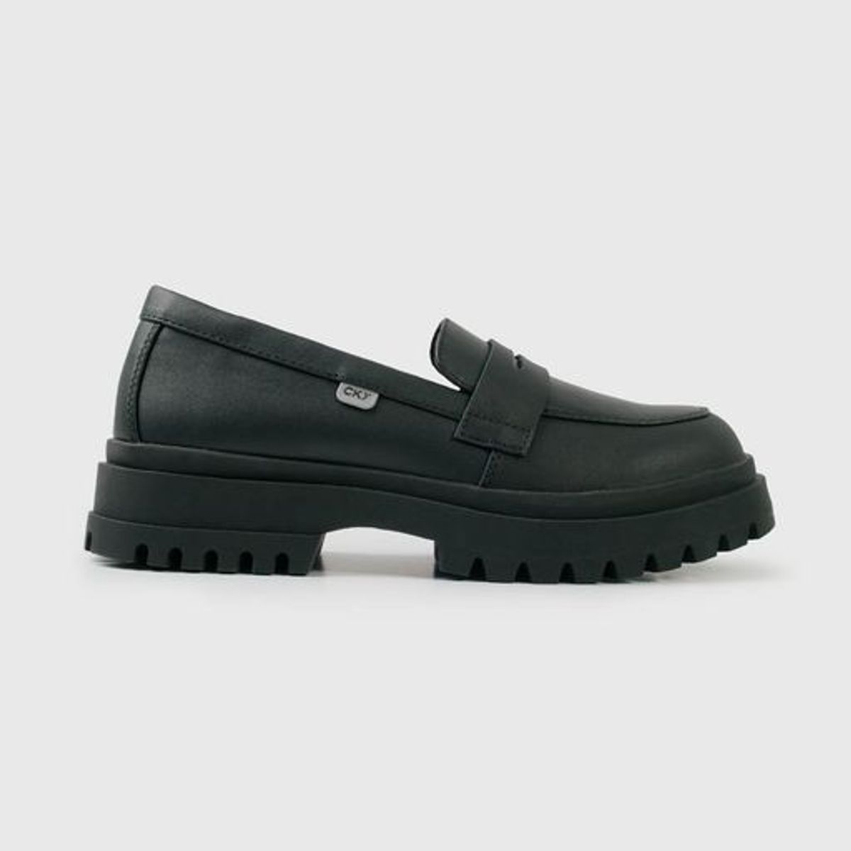 COLLOKY - Mocasín Escolar Negro con Plataforma