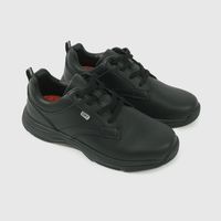 Zapato Escolar Negro de Cuero con Cordón