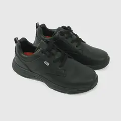 COLLOKY - Zapato Escolar Negro de Cuero con Cordón