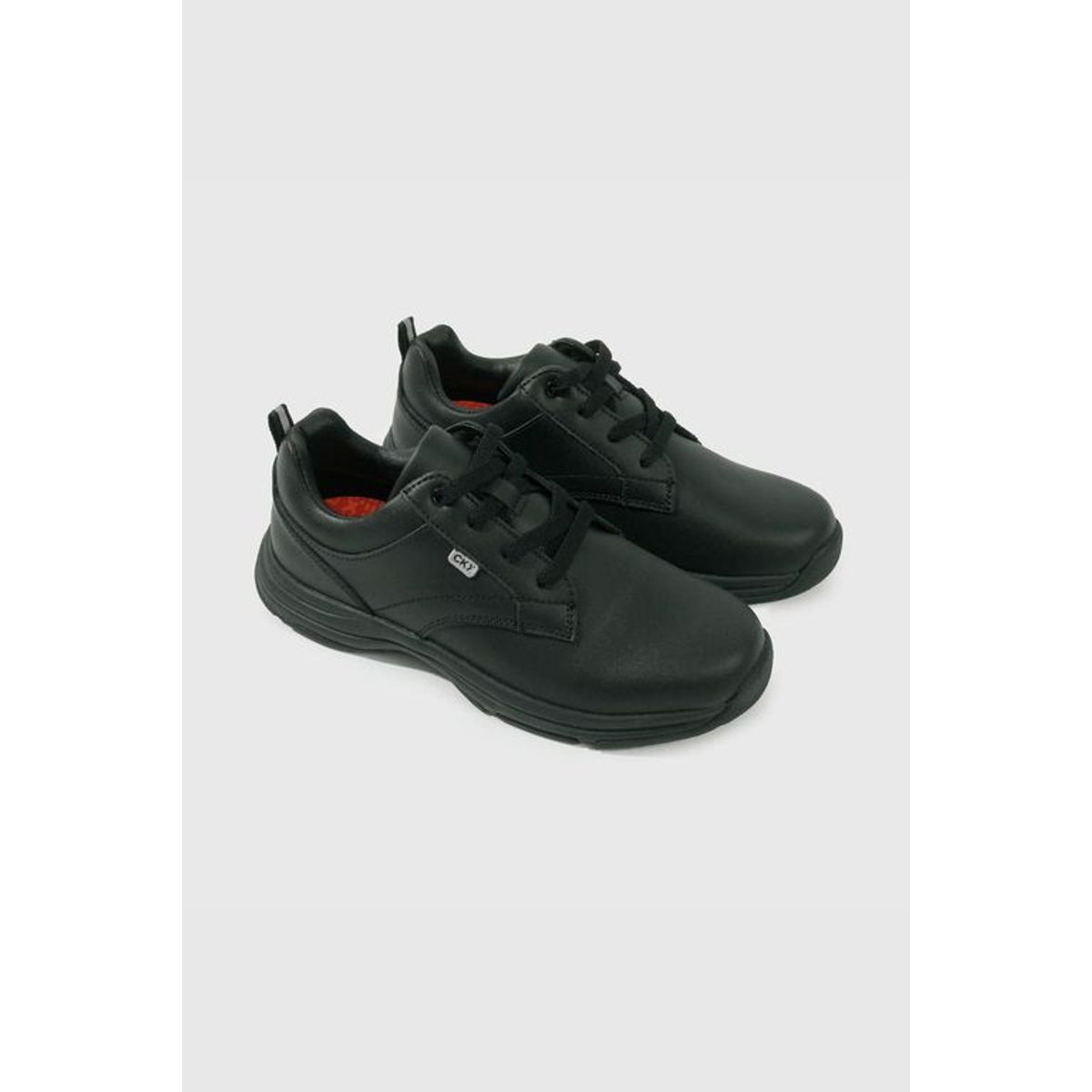 COLLOKY - Zapato Escolar Negro de Cuero con Cordón