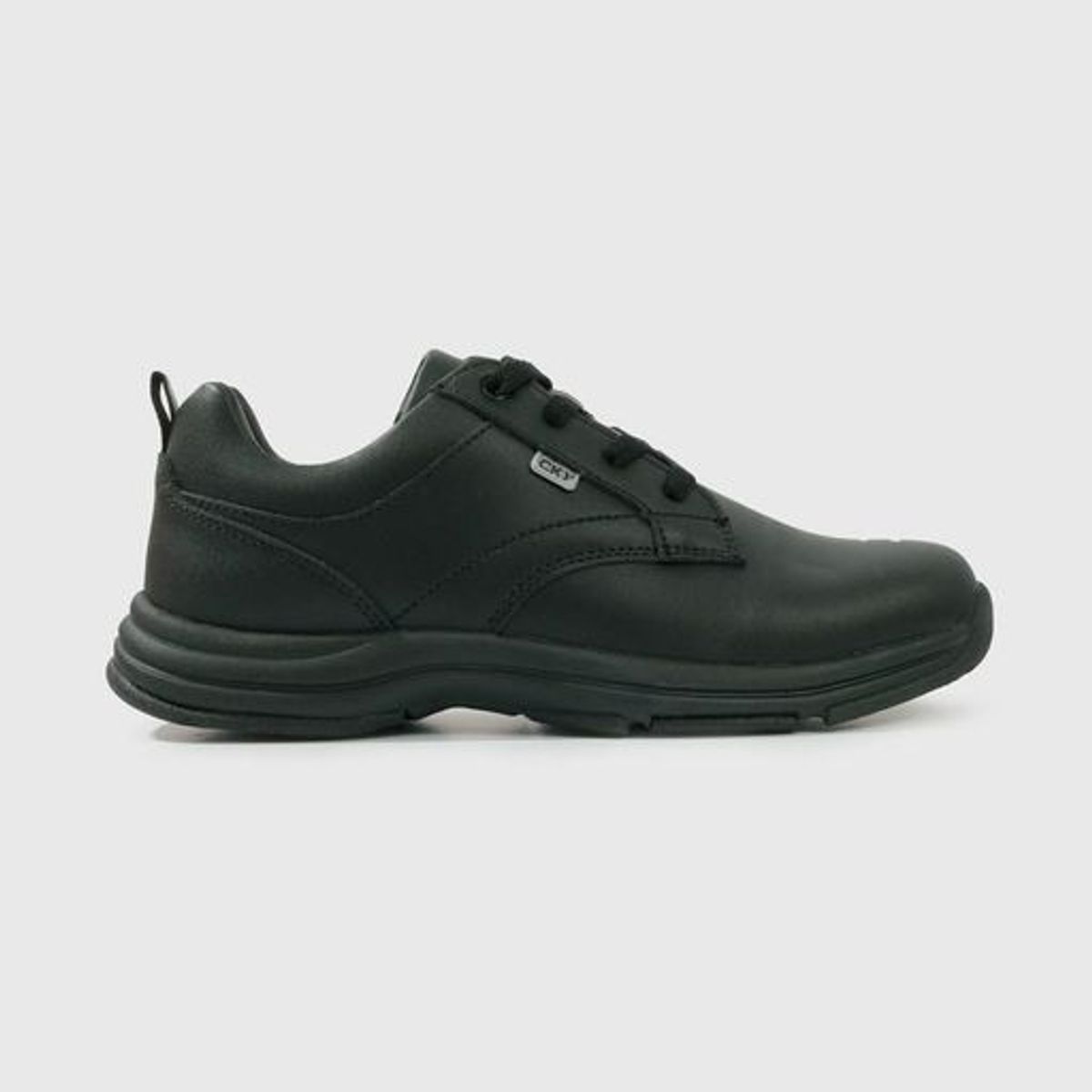 COLLOKY - Zapato Escolar Negro de Cuero con Cordón