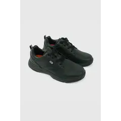 COLLOKY - Zapato Escolar Negro de Cuero con Cordón
