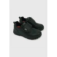 Zapato Escolar Negro de Cuero con Velcro